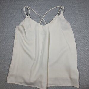 Dazy White Silk Tank Top II Size Large